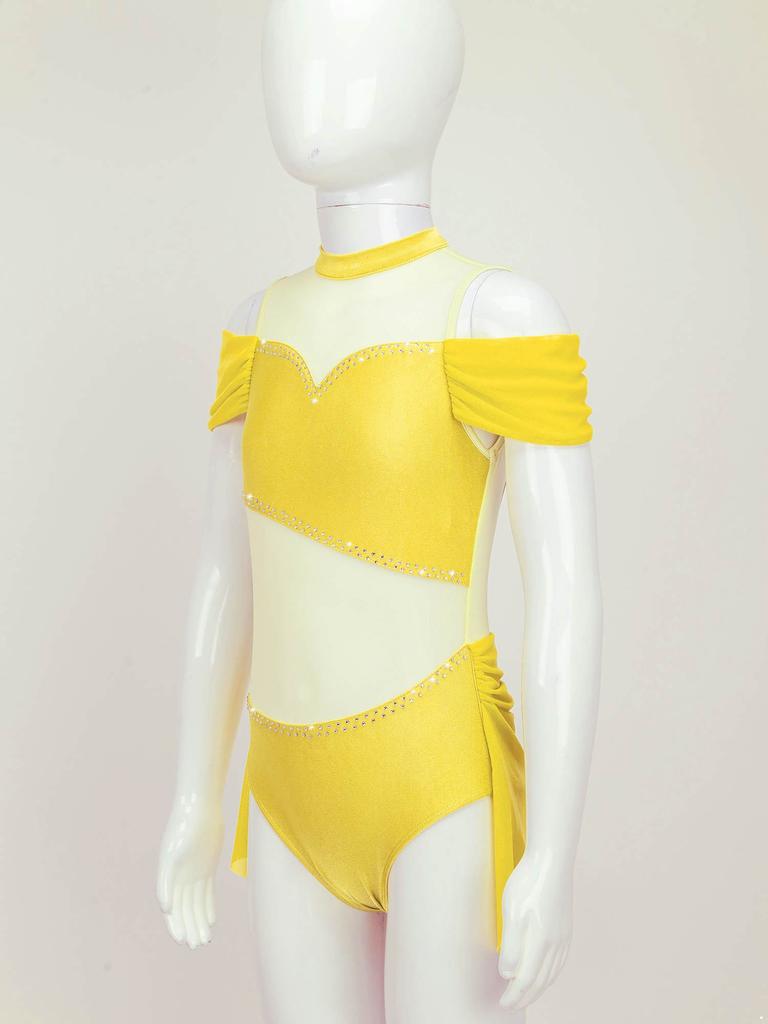 Girls Ballet Leotard Dress Child Gymnastics Workout Lyrical Contemporary Dance Ballerina Costume Stage Performance