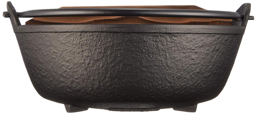 Iwachu Furusato Deep Black For Open Nanbu Ironware 21006 Pot, 16cm, Baked, Fire,