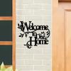 1pc Metal Welcome To Our Home Wall Sign - Wall Decoration Pendant. Welcome Sign. Home Decor. Porch & Living Room Artwork.