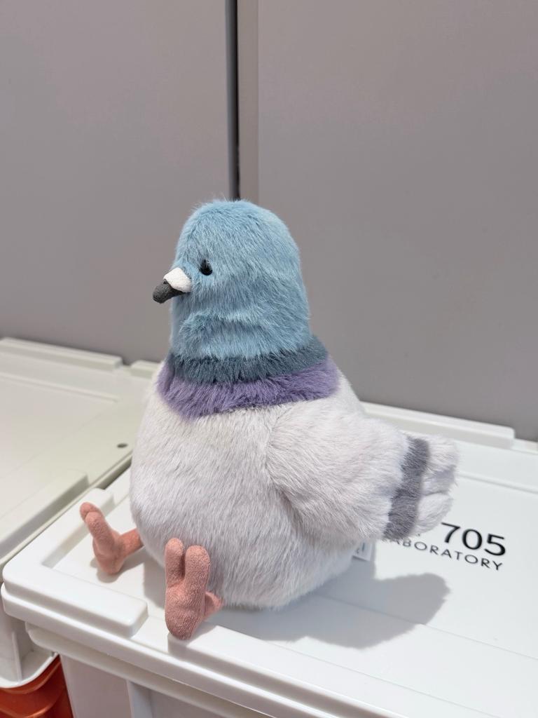 Blue Chubby Pigeon PP Cotton Super Soft Plush Toy Stuffed Bird Cute Round Body Kids Baby Shower Birthday Gift