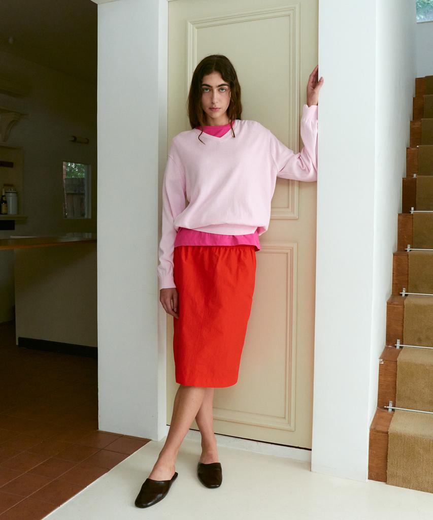 38COMEONCOMMON Regular Cotton V-Neck Knit (Light Pink)