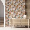 Ретро Цветочные Самоклеящиеся Обои Винтажные Цветочные Обои для Спальни Гостиной Подходящие для Арендаторов Съемная Контактная Бумага