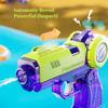 Transparent Kids Water Gun with Press-Back Tech Manual Continuous Spray for Beach Pool Battle Summer Outdoor Water Play Toy Gift