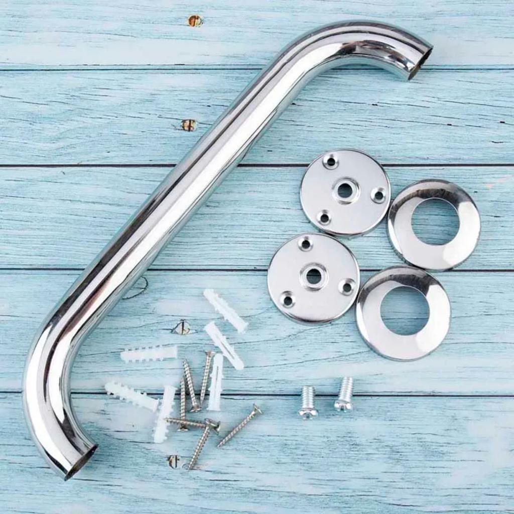 Удобный, прочный поручень безопасности для ванной из нержавеющей стали с поручнем и вешалкой для полотенец, идеально подходит для пожилых людей и людей с ограниченными возможностями, E