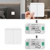 Wireless Light Switch Remote Control Switch Kit RF 2-Gang Switch And 2 Receivers Smart Outlets Wall Switches Electrical Supplies
