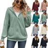 Ladies Casual Solid Breathable Jacket Long Sleeve Loose Zipper Lightweight Jacket with Pockets Loose Soft Fashion Hooded Sweatshirt Coat for Women