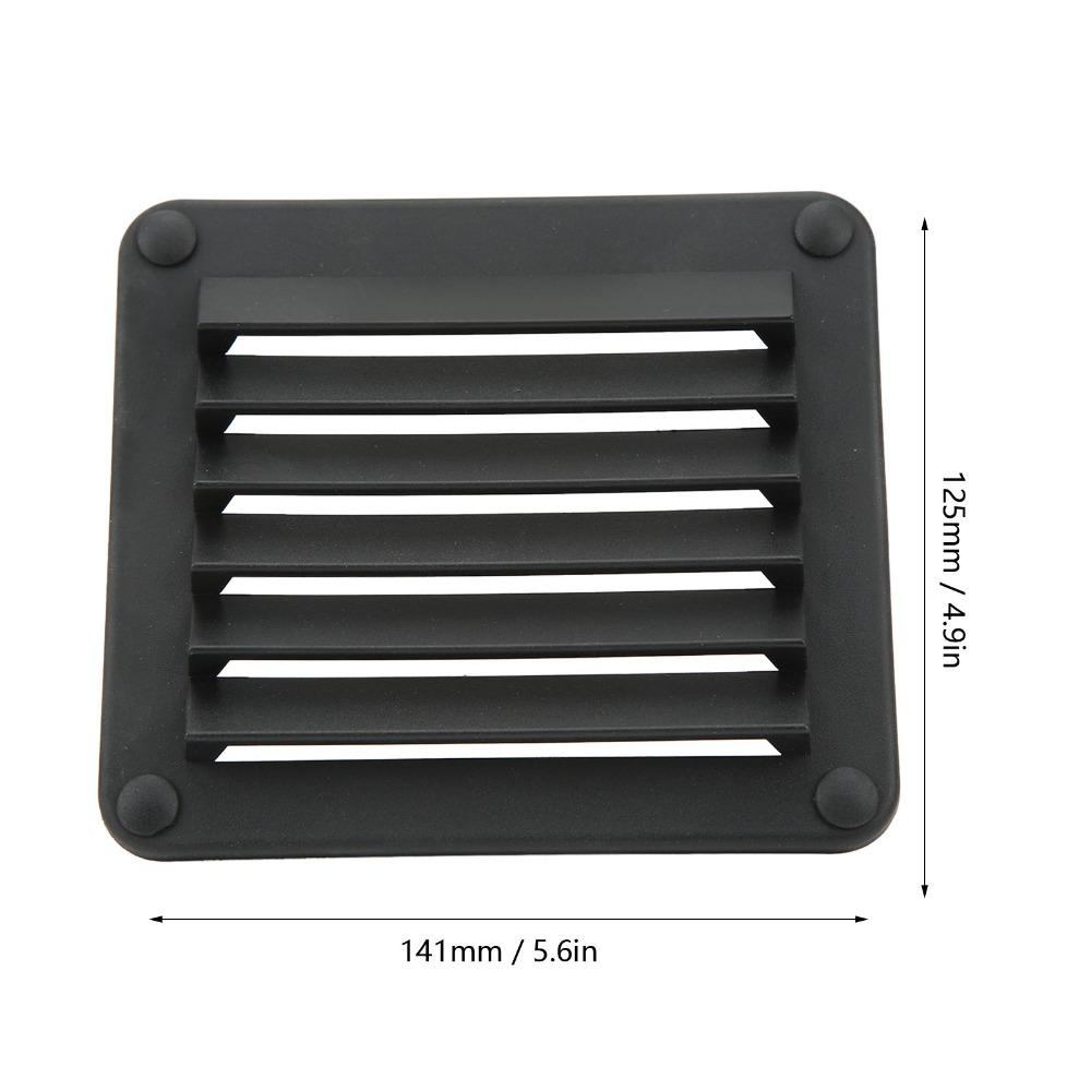 2pcs 141*125mm Ventilation Opening Black Ventilation Side Wall  Side Wall Installation