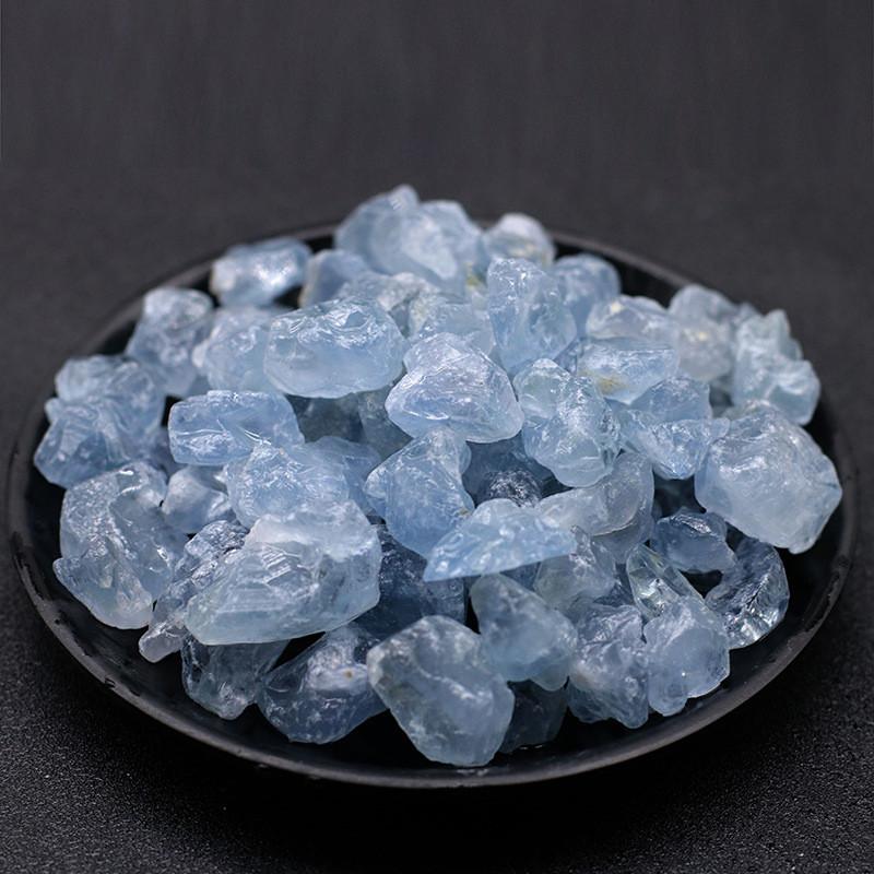 Celestite Natural Blue Mineral Quartz Crystal Rough Stone Healing Gravel