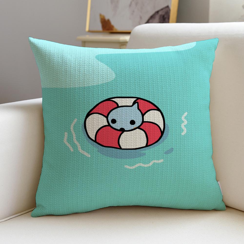 Classic QQooS Cushion Cover Breathable and skinfriendly linen pillowcase square removable and washable cushion