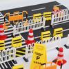 Mini Roadblock Set Miniature Highway Scene Accessories Miniature Barricades for Miniature House