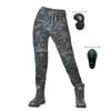 Womens Motorcycle Riding Pants With Kevlar Reinforcement Camo Denim Style Elastic Cuff Fall Season