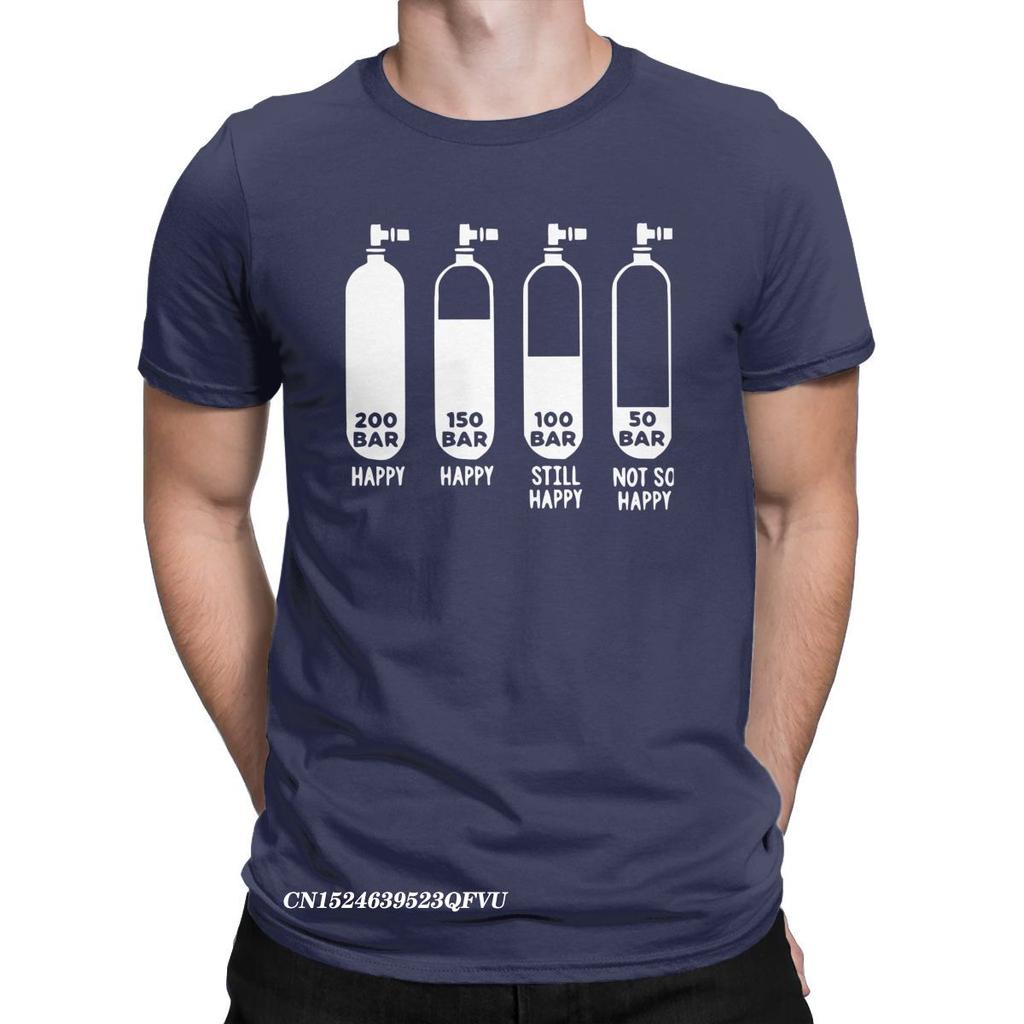 Мужская футболка Diving Divers 200 Bar Crazy Cotton Tees Harajuku Scuba Tshirt Round Gate Clothing Original