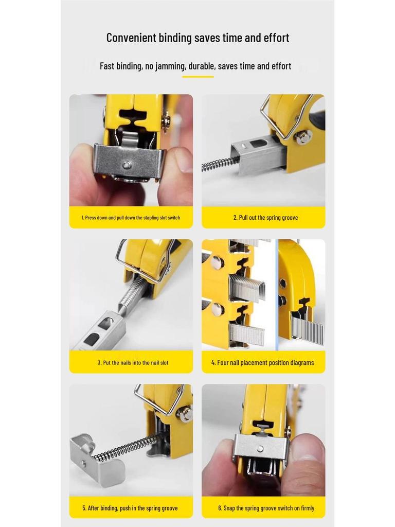 Chuangyi Industrial Grade Pneumatic Nail & Staple Gun for Woodworking & Decoration