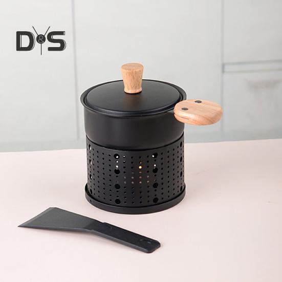 Портативная сырная печь с подсвечником и лопаткой, экономящая место, простая и элегантная плавильная печь для сыра, многофункциональная сковорода-жаровня