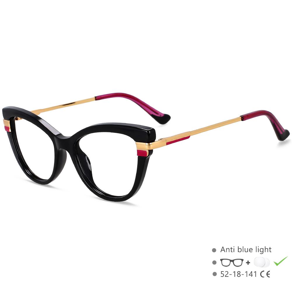 55706 Tr90 Leopard Cat Eye Anti Blue Оправы для очков Женские оптические модные компьютерные очки Индивидуальные очки по рецепту