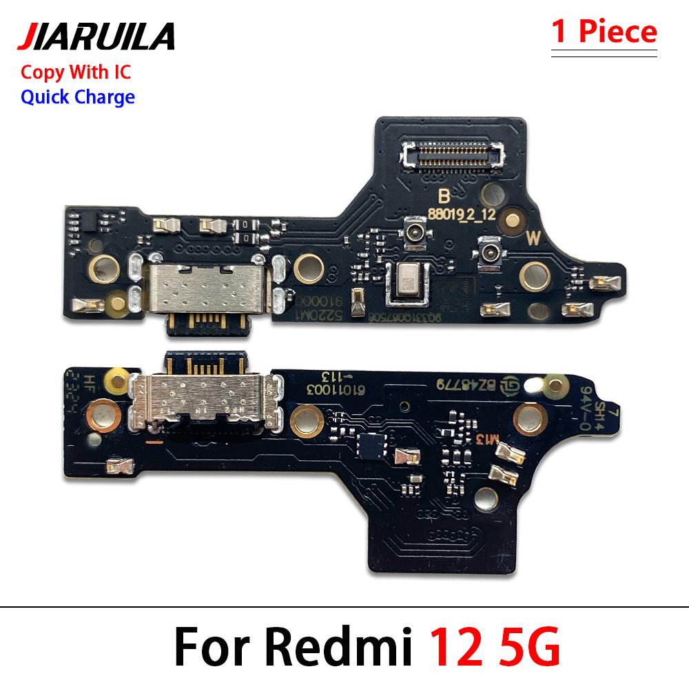 For Xiaomi Redmi 12C 13C 12 4G 5G Note 13 Pro Plus USB Charger Dock Connector Board Charging Port Microphone Flex Fast Charging
