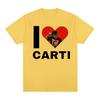 Я Люблю Playboi Carti Рэпер Графическая Футболка Унисекс Женская Харадзюку Y2k Футболка с Коротким Рукавом Мужская Хип-Хоп Оверсайз Футболка Уличная Одежда