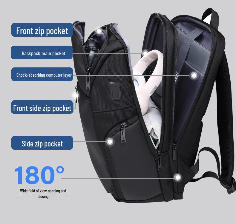 Водонепроницаемый рюкзак унисекс большой вместимости: Модная дорожная и школьная сумка с отделением для ноутбука