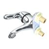 Bathroom Sink Faucet Zinc Alloy 2 Hole Single Handle Hot And Cold Water Mixer Tap For Home Hotel