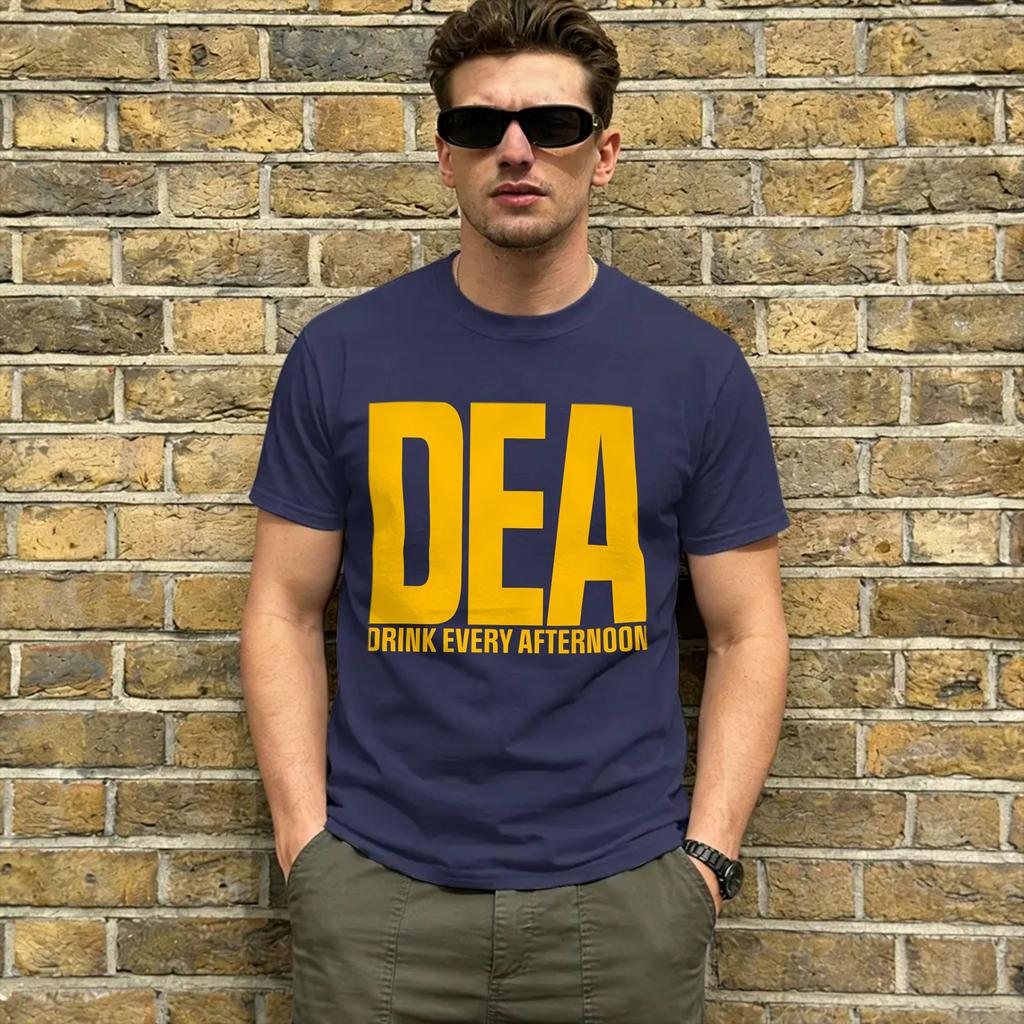 Dea Drunk Every Afternoon T Shirts Unisex Cotton Leisure TShirt O Neck Tee Shirt Short Sleeve Clothing Birthday Present