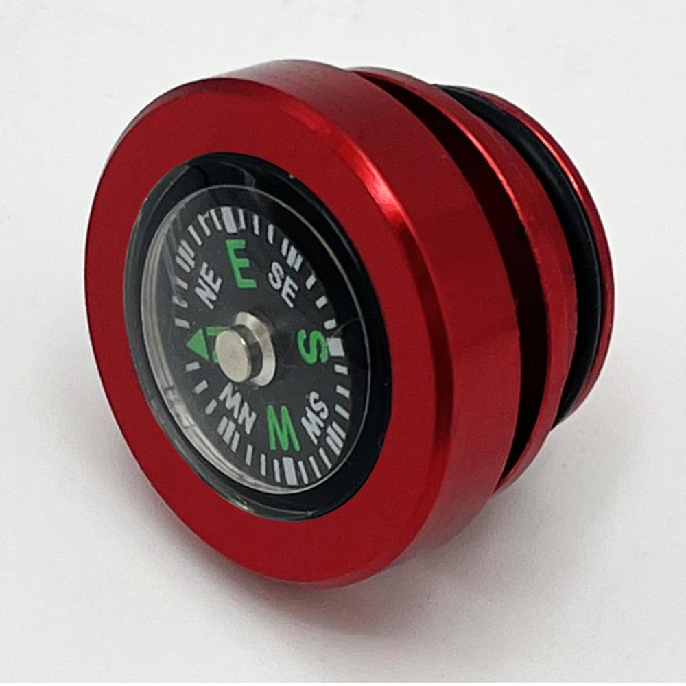 2x Aluminum Alloy Car Cigarette Lighter Outlet Plug Cap Dust Cover Compass Style