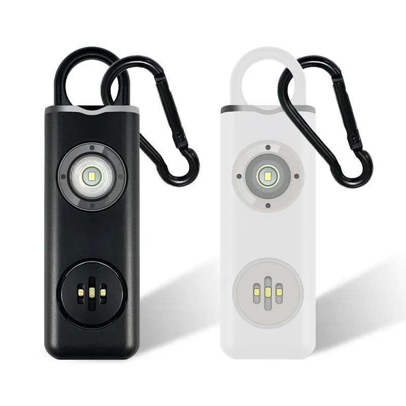 Брелок для самообороны 130 дБ SOS светодиодный фонарик Антиатака Личная охранная сигнализация Инструменты самообороны Женская охранная сигнализация