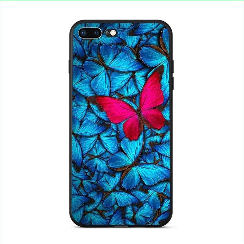 Милый чехол для телефона с бабочкой для iPhone Samsung Galaxy Redmi Xiaomi Oppo OnePlus Note SA 7 8 9 10 11 12 13 14 20 21 22 23 53 54 Pro Max Ultra TPU Soft