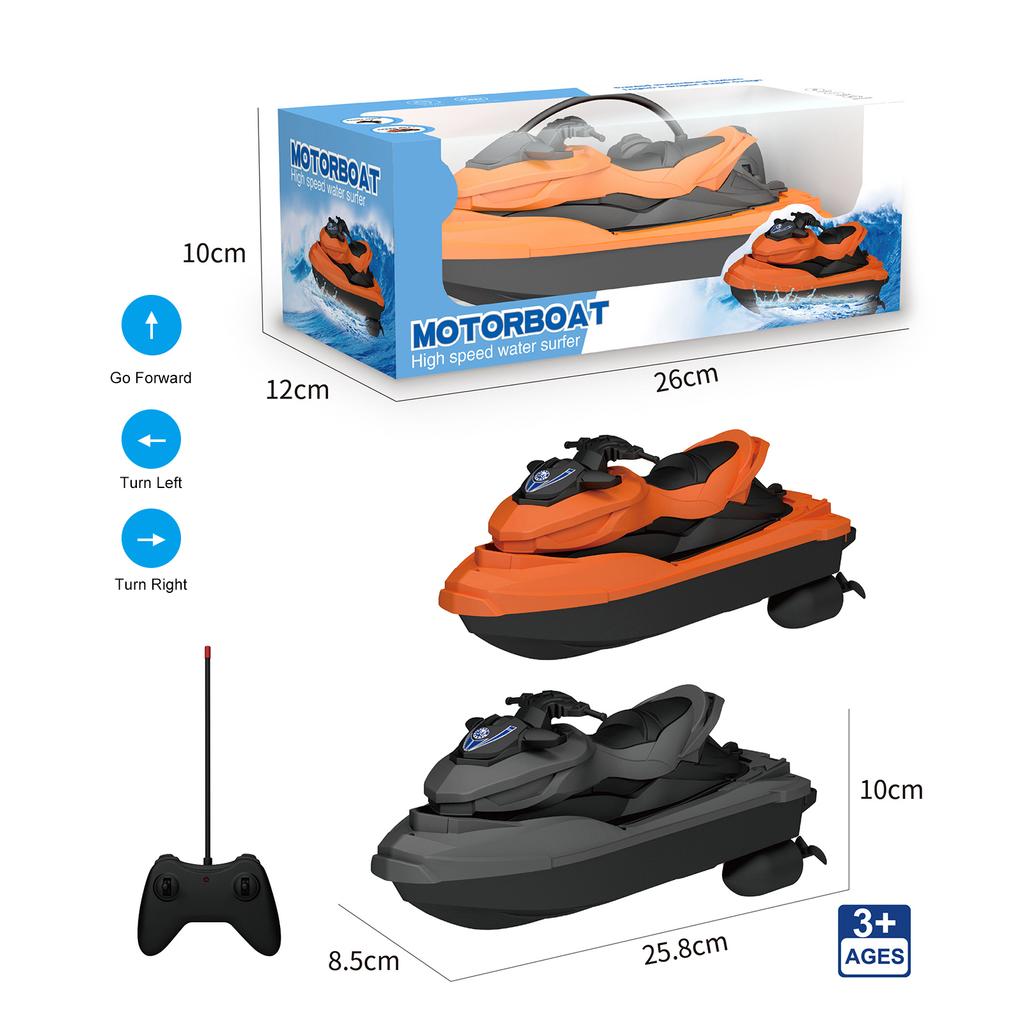 Портативная моторная лодка с дистанционным управлением, высокоскоростная лодка с дистанционным управлением, отличный подарок для мальчиков и девочек