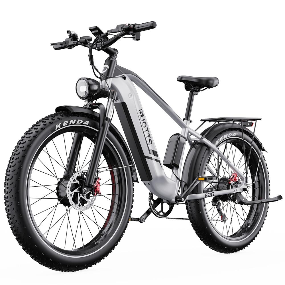 Электровелосипед DUOTTS F26 750Втx2 Мотор LCD Дисплей 48В 20Ач 26" Широкие Шины Электровелосипед Для Взрослых Максимальная Скорость 50 км/ч Серый