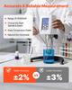 Digital Rotary Viscometer, 10-100,000 mPa.s(cP), ±2% Accuracy, 100-240V Digital Rotational Viscosity Meter with 4 Rotors and Temperature Probe, LCD