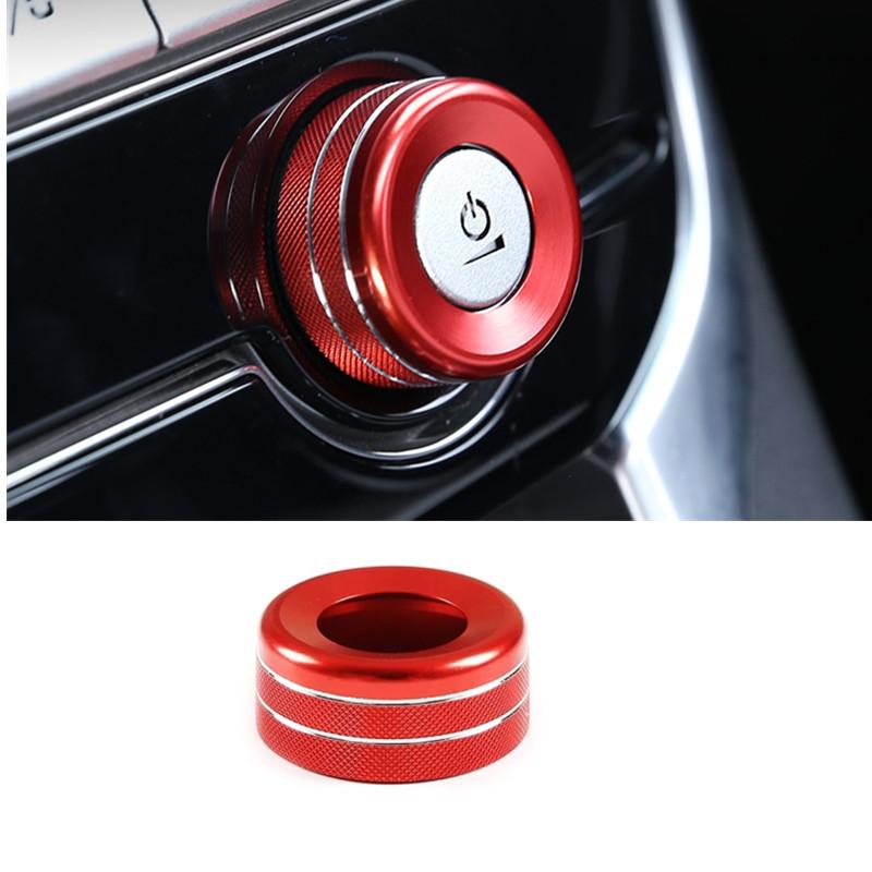 Центральный регулятор громкости автомобиля из алюминиевого сплава, кольцевая крышка, подходит для Jaguar F-pace XE XF 2016-авто