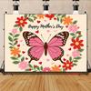 2D Mother's Day Floral Backdrop, Colorful Flower Wreath Photo Background