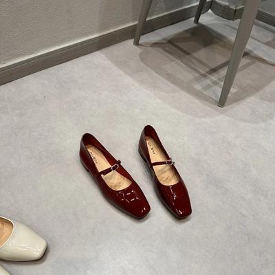 Мода 2024 года, лето, новые брендовые женские туфли на плоской подошве, модные туфли Мэри Джейн с квадратным носком, мягкие повседневные балетки, туфли с открытой пяткой