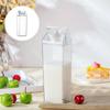 Transparent Milk Carton With Lid Easy Cleaning Portable Water Cup For Indoor Outdoor