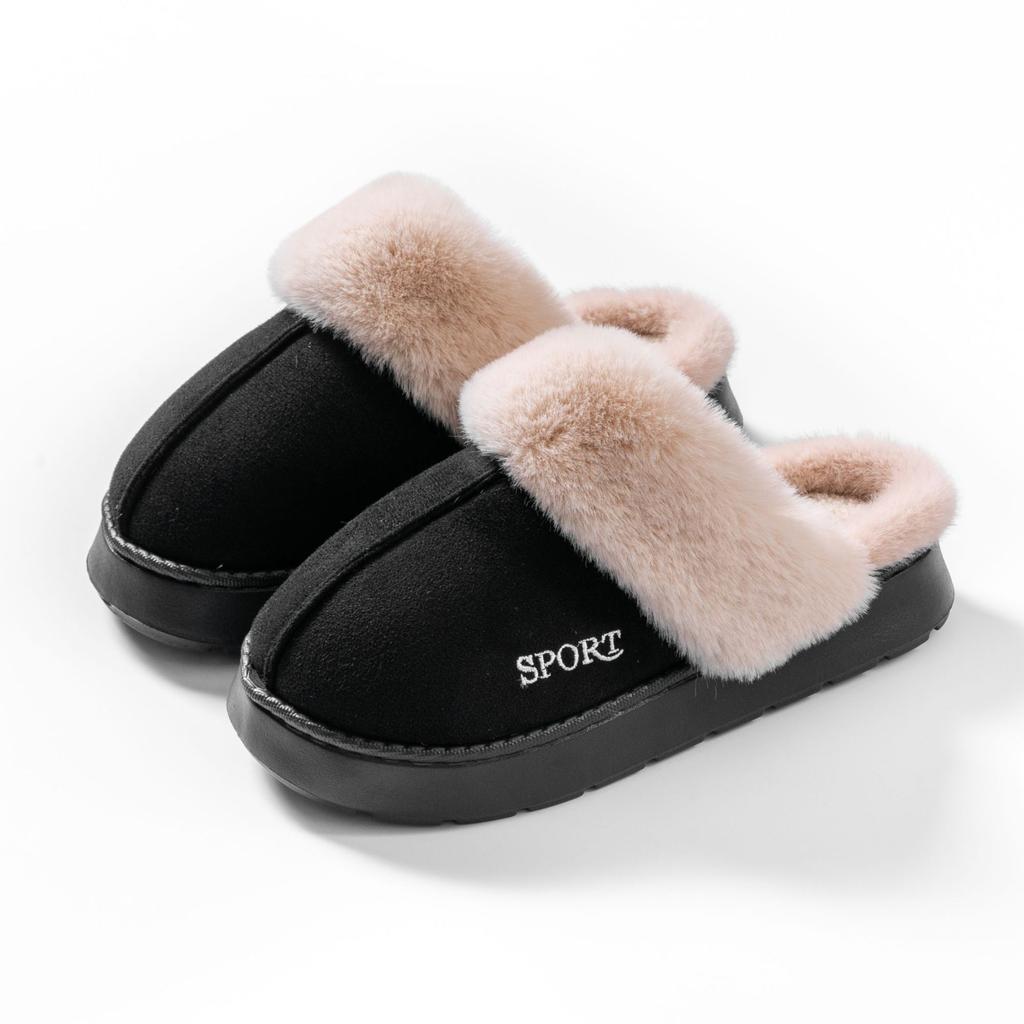 Хлопковые тапочки с толстой подошвой, зимние уличные тапочки для дома с весенне-осенней нескользящей теплой обувью для дома, мужская домашняя обувь