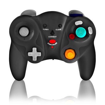 Беспроводной контроллер WiiU Wii GameCube вибрация [K&SGAMER] совместимый со Switch в стиле GameCube (Совместимый с GC) (черный)