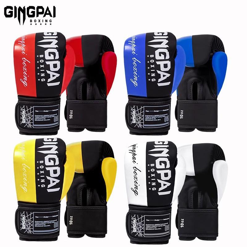Adult Boxing Gloves Muay Thai Kickboxing Sandbag Training Unisex PU Leather Punching Mitts 4oz-12oz