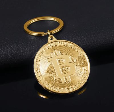 1/10 шт. позолоченный брелок с биткойнами, музыкальная группа, брелок, кулон для женщин и мужчин, коллекция ювелирных изделий, подарок