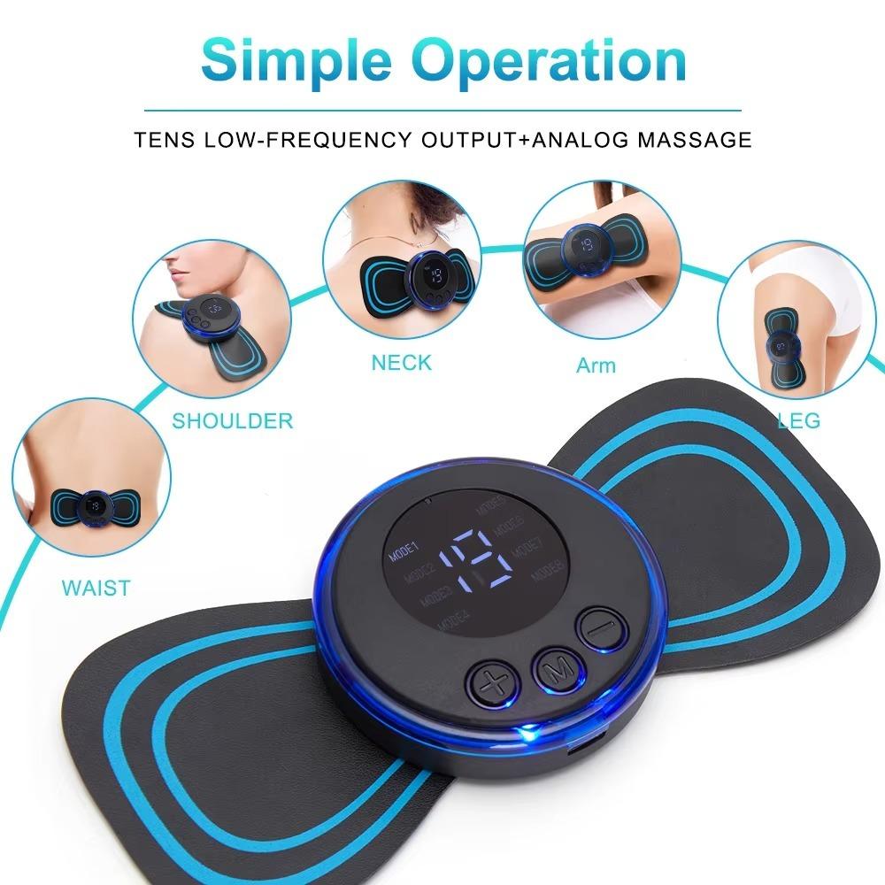 Multifunctional Electric EMS Neck Massager Mini Massageador Mat Gel Pad Stickers  Relieve Pressure