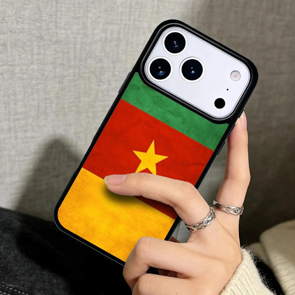Чехол-бампер для iPhone 17 Air 16 Pro Max 15 Plus 11 13 Mini 14 12 Задняя крышка телефона Флаг Камеруна