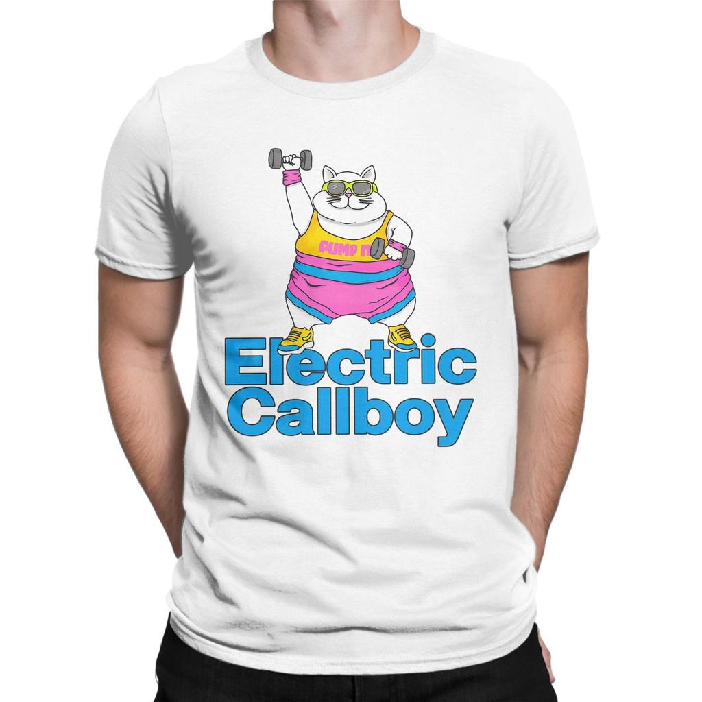 Мужские футболки Electric Callboy Band Pump It Смешная футболка с коротким рукавом с круглым вырезом Хлопок Идея для подарка Топы