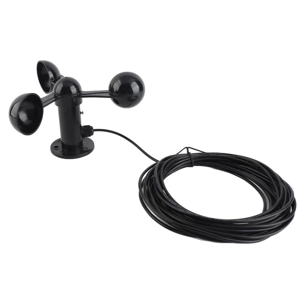 Universal Anemometer Sensor ABS Three Cups Anemometer Durable Wind Speed Detector