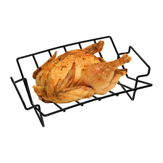 Large Carbon Steel Roasting Rack High-Temperature Resistant Versatile V-shaped Griddle Rib Grilling Rack