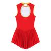 Women's Circus Ringmaster Halloween Costume Sleeveless Skirted Leotard Showman Jumpsuit
