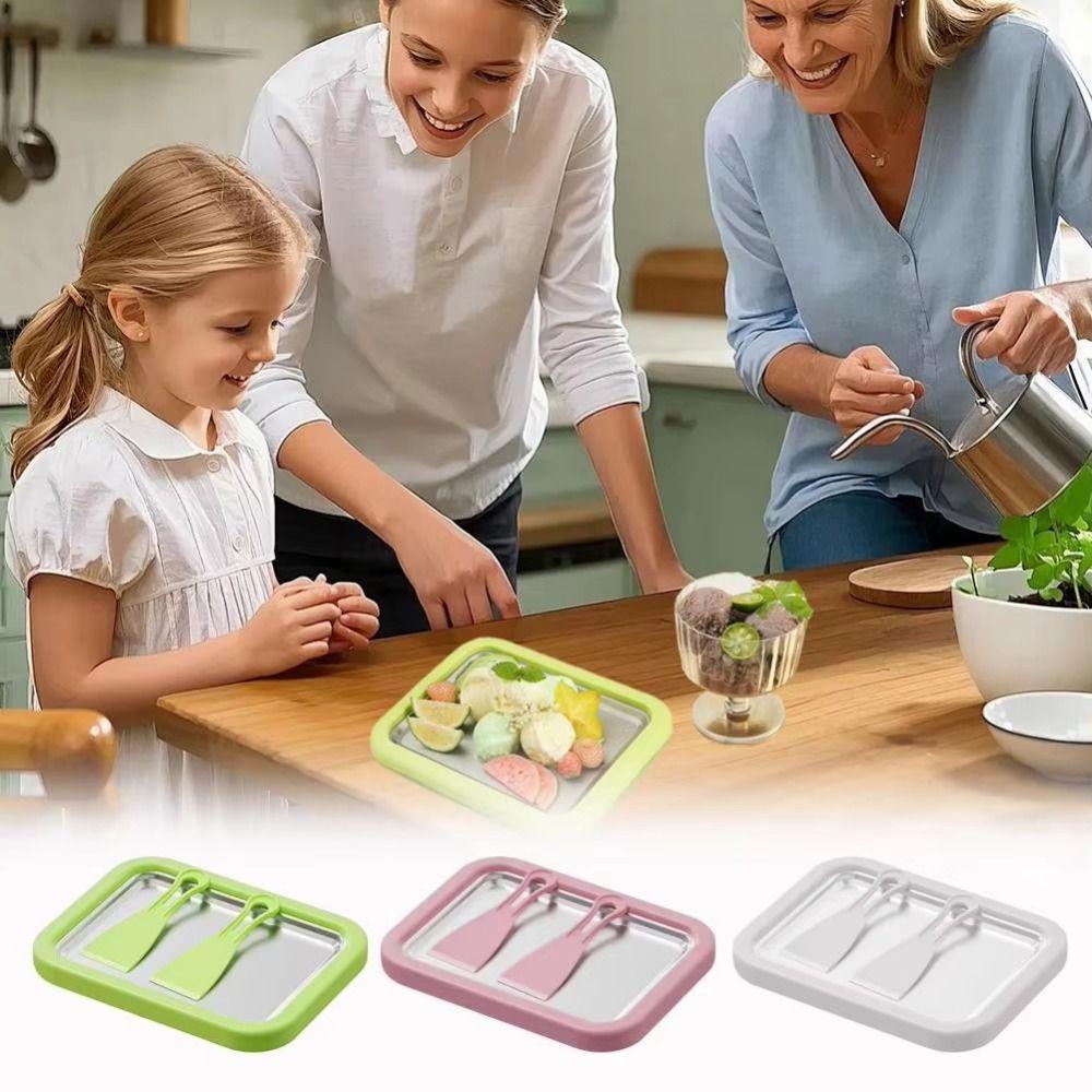DIY Ice Cream Maker Multifunctional Sweet Spot Cold Plate Cold Sweet Fried Ice Pan  Birthday Gift