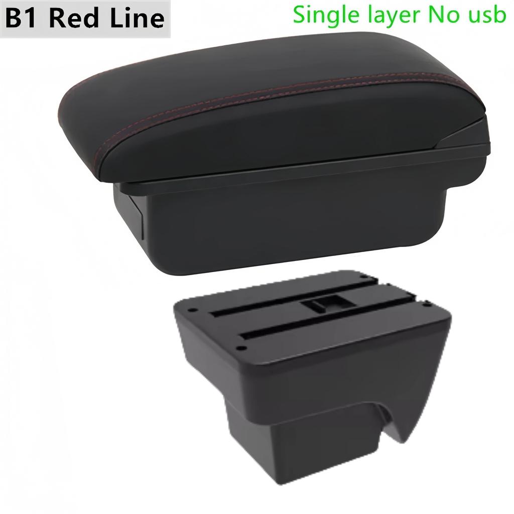 gzcr6 Car Armrest Box For SEAT IBIZA  2017-2024 Leather Arm Rest Center Console Storage USB Arm Rest Decoration Interior Parts