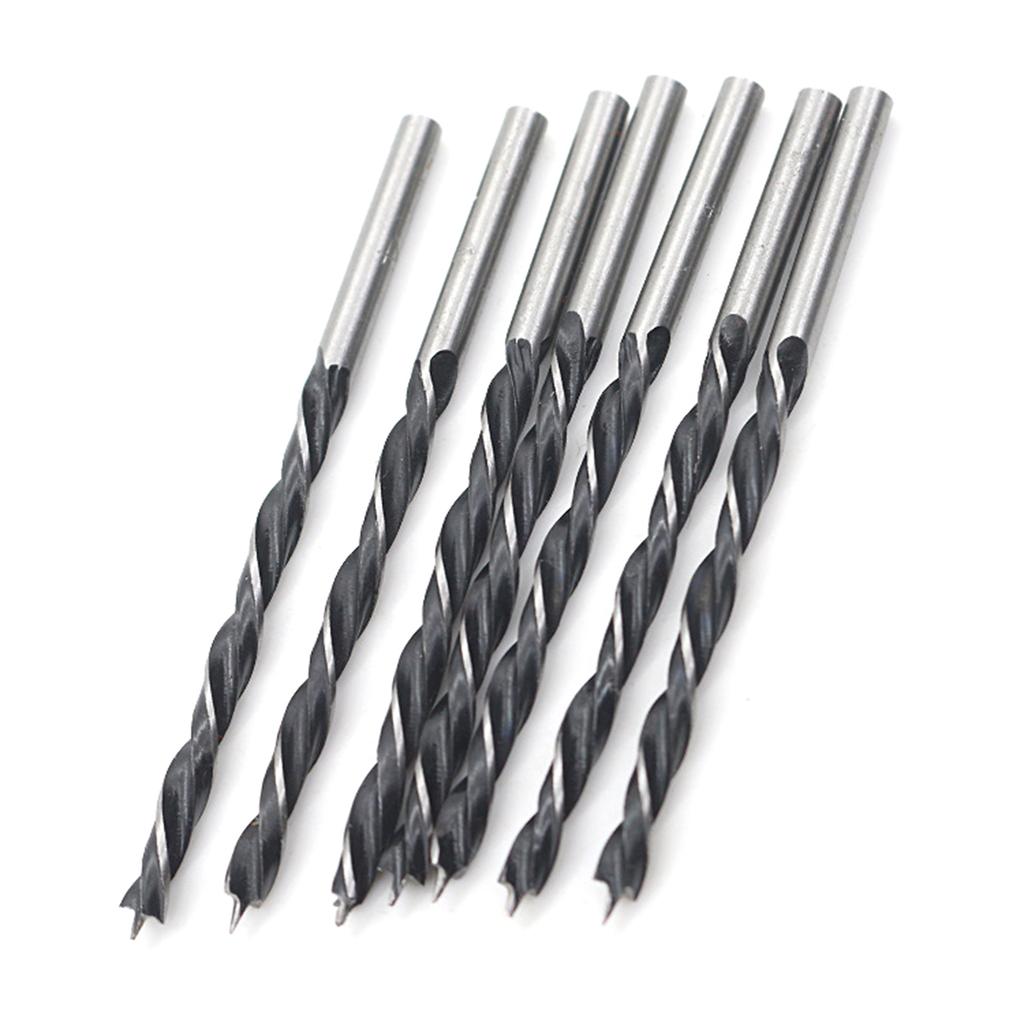 10Pcs High Carbon Steel Woodworking Twist Drill Bit Wood Drills with Center Point 3mm Diameter For Woodworking