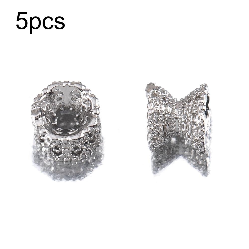 5pcs 10Pcs 20Pcs Large Hole Beads 18K Gold Plated Spacer Beads Jewelry Making Bead Separators Beads for Bracelet DIY Accessories