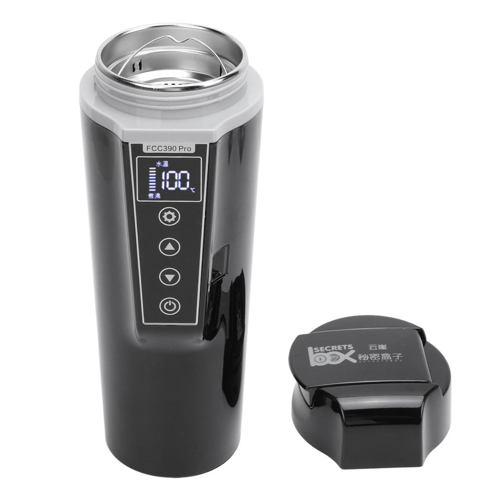Electric Car Kettle 12V Portable Water Boiler Heated Travel Mug Multiple Temperature Adjustable Coff