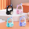 AKZ-07 Мультяшные Bluetooth-наушники с RGB-ушками кошки и мощным басом